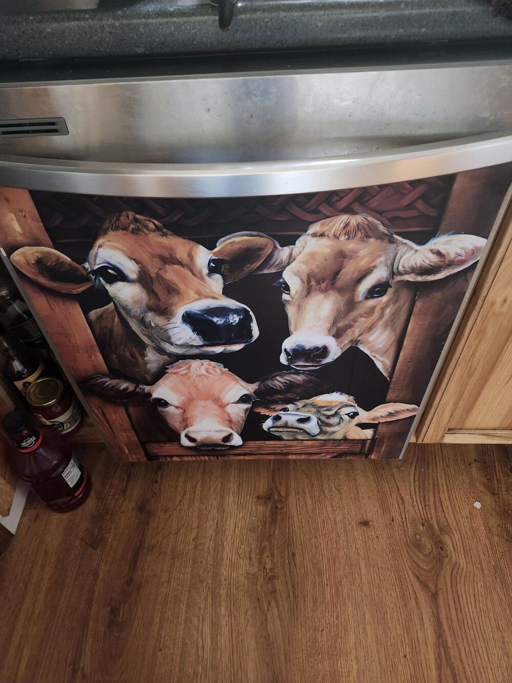 23x26 Inch Farmhouse Cow Magnetic Dishwasher Cover - Easy to Clean & Stylish
